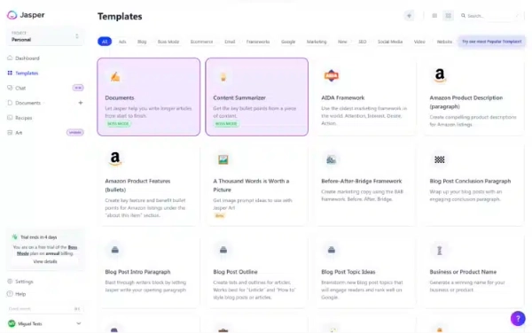 Mejores IA para redactar textos y contenido SEO